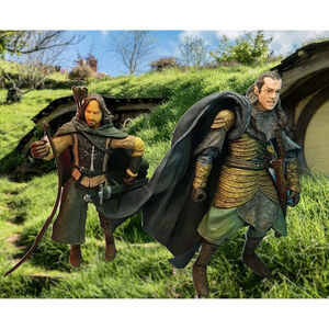 The Lord of the Rings LOTR Elrond 7” & Faramir 6" Figures Toybiz Marvel NLP 2002